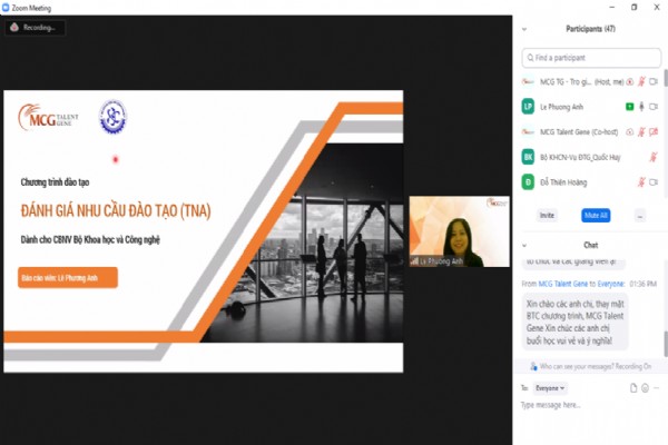 Chương trình tập huấn quản lý đào tạo, bồi dưỡng nội bộ dành cho bộ KHCN